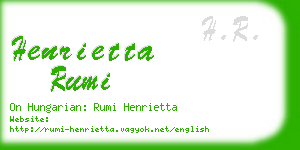 henrietta rumi business card
